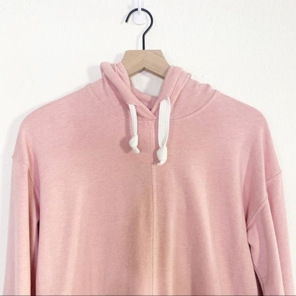 Madewell Pink Long Bell Sleeve Hoodie Drawstring Sweatshirt XS - Picture 4 of 11